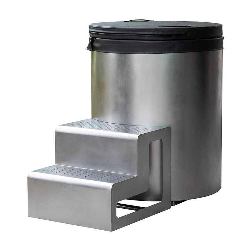 Bak Mandi Dingin Bulat Stainless Steel 304 Penuh