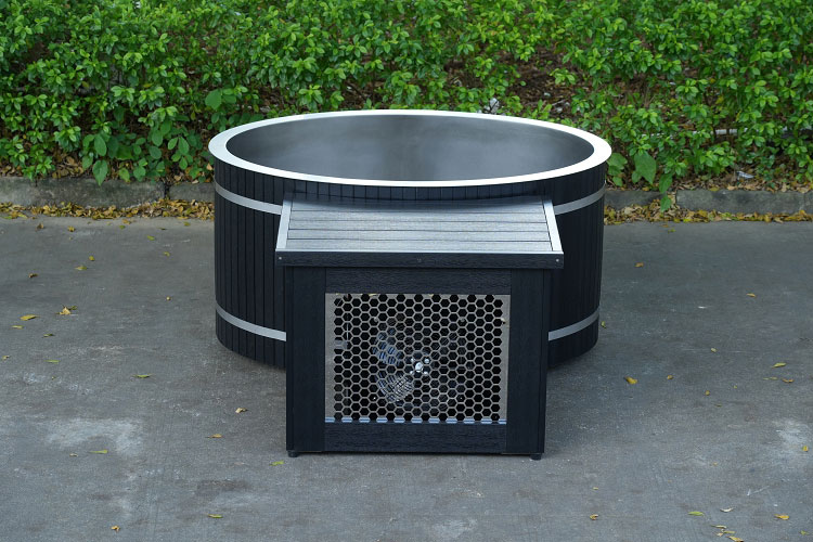 Oval Cold Plunge with Stainless-Steel Tub