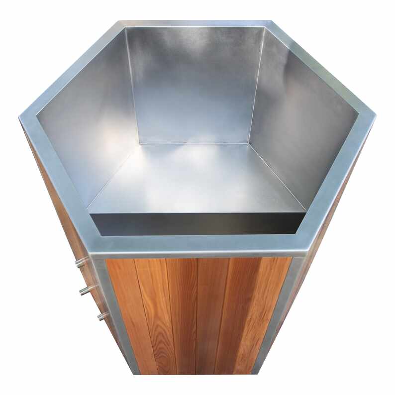 Bak Mandi Cedar Cold dengan Tangga Akses